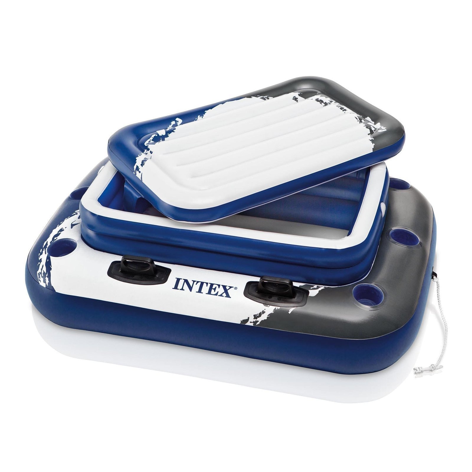 Intex 24ft x 52in Ultra XTR Round Frame Pool, Loungers (2 Pack), Floating Cooler - Image 6