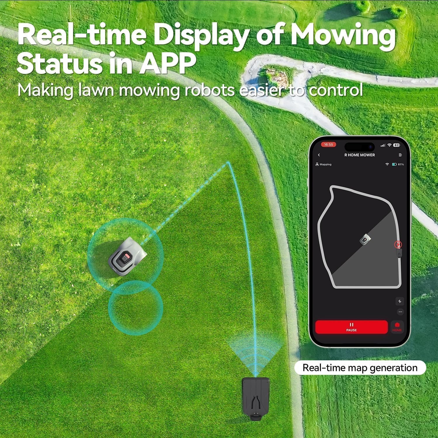 Redkey MGC1000 Robot Lawn Mower for 0.25 Acre with Auto Recharge - Image 5