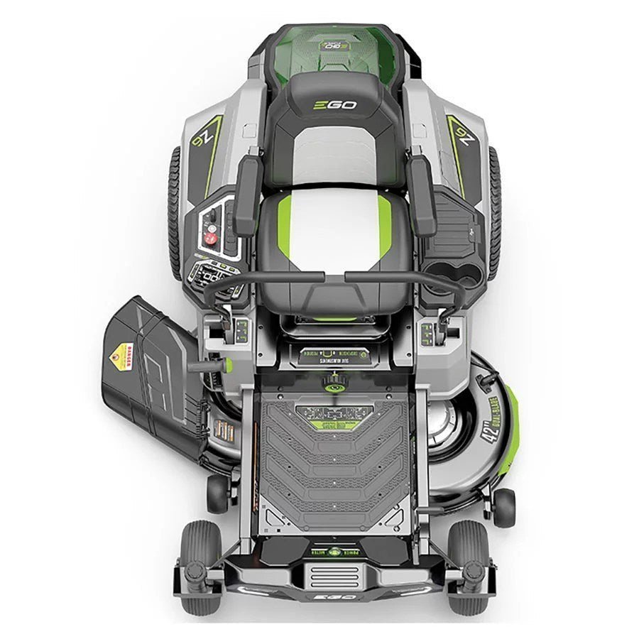 EGO Power+ Z6 42″ Zero Turn Riding Mower with (4) 10.0Ah Batteries & 1600W Fast Charger - Image 5