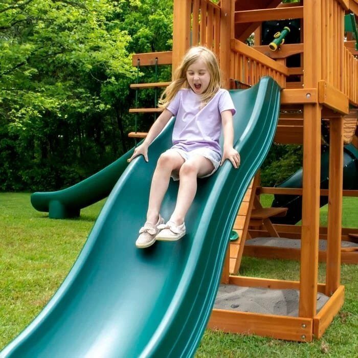 Treasure Trove II Swing Set /Tongue and Groove Wood Roof - Image 2